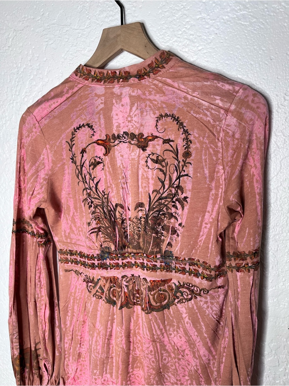 BUTTERFLY DROPOUT Vintage Y2K Babydoll Long Sleeve Top Small - Picture 4 of 14